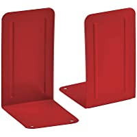 Acrimet Premium Sujetalibros de Metal Resistente (Color Rojo) (Paquete de 1 par)